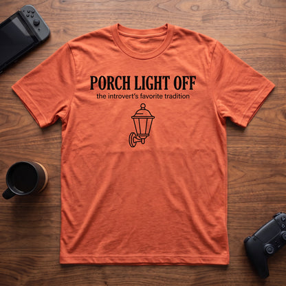 Porch Light Off T-Shirt - Heather Orange