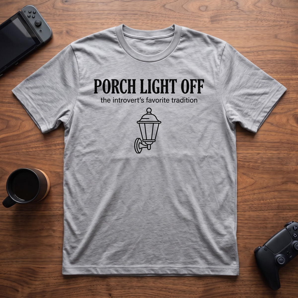 Porch Light Off T-Shirt - Sport Grey