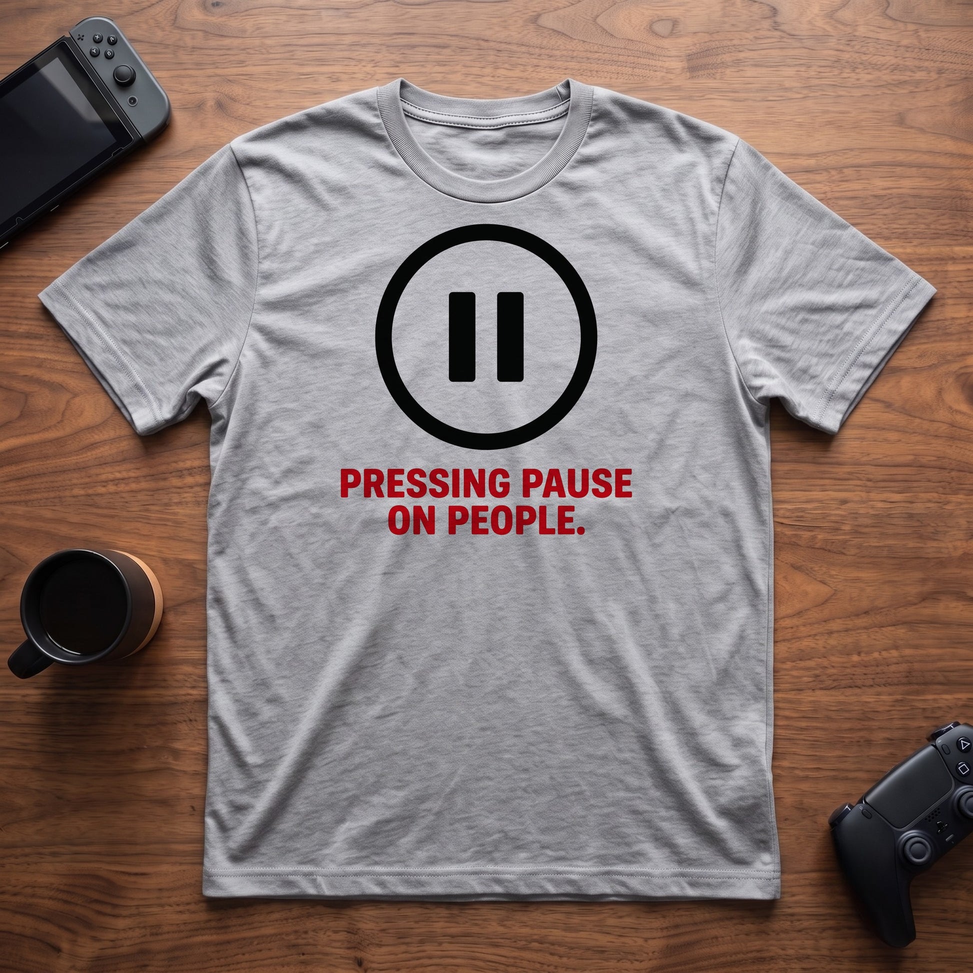 Pressing Pause T-Shirt - Sport Grey