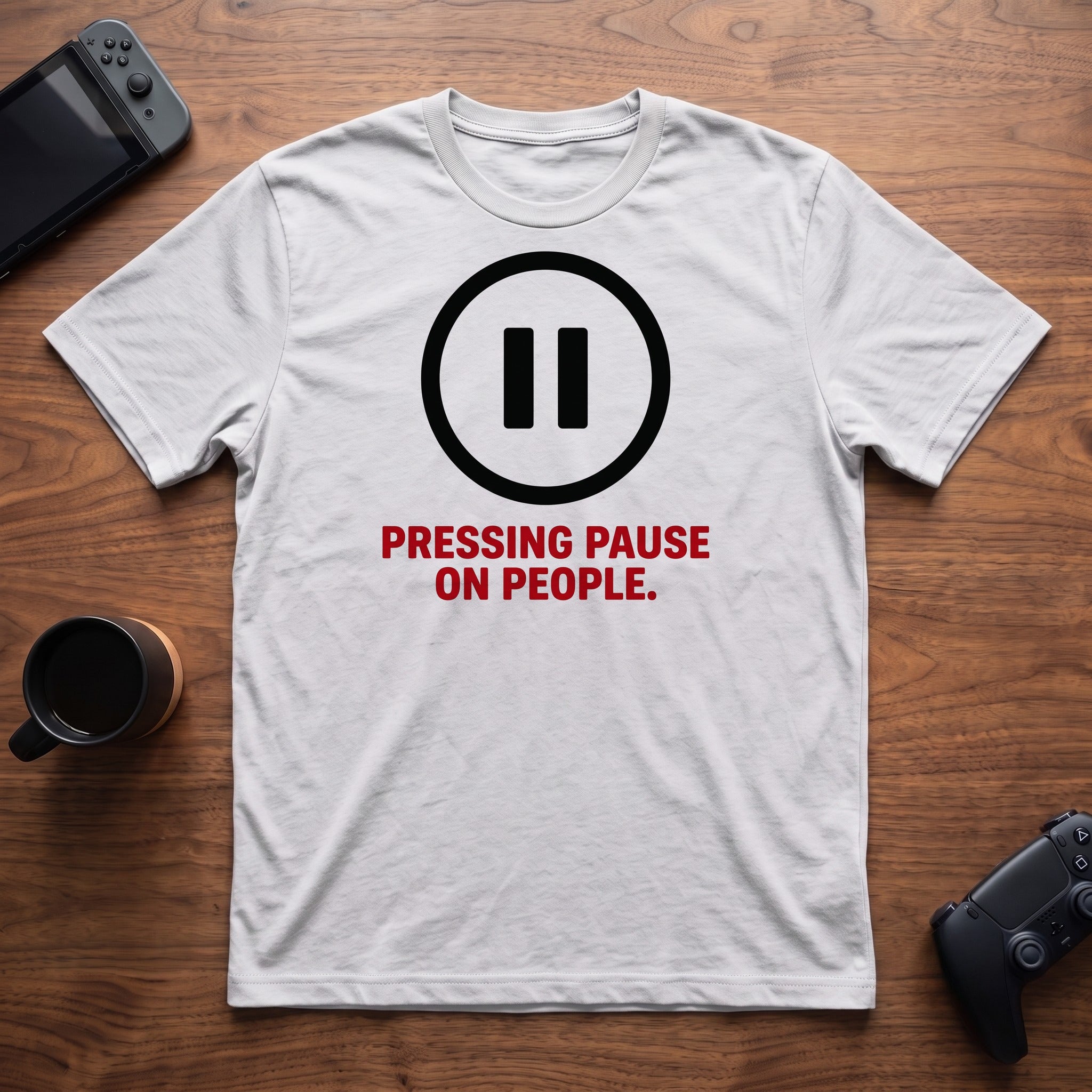 Pressing Pause T-Shirt - White