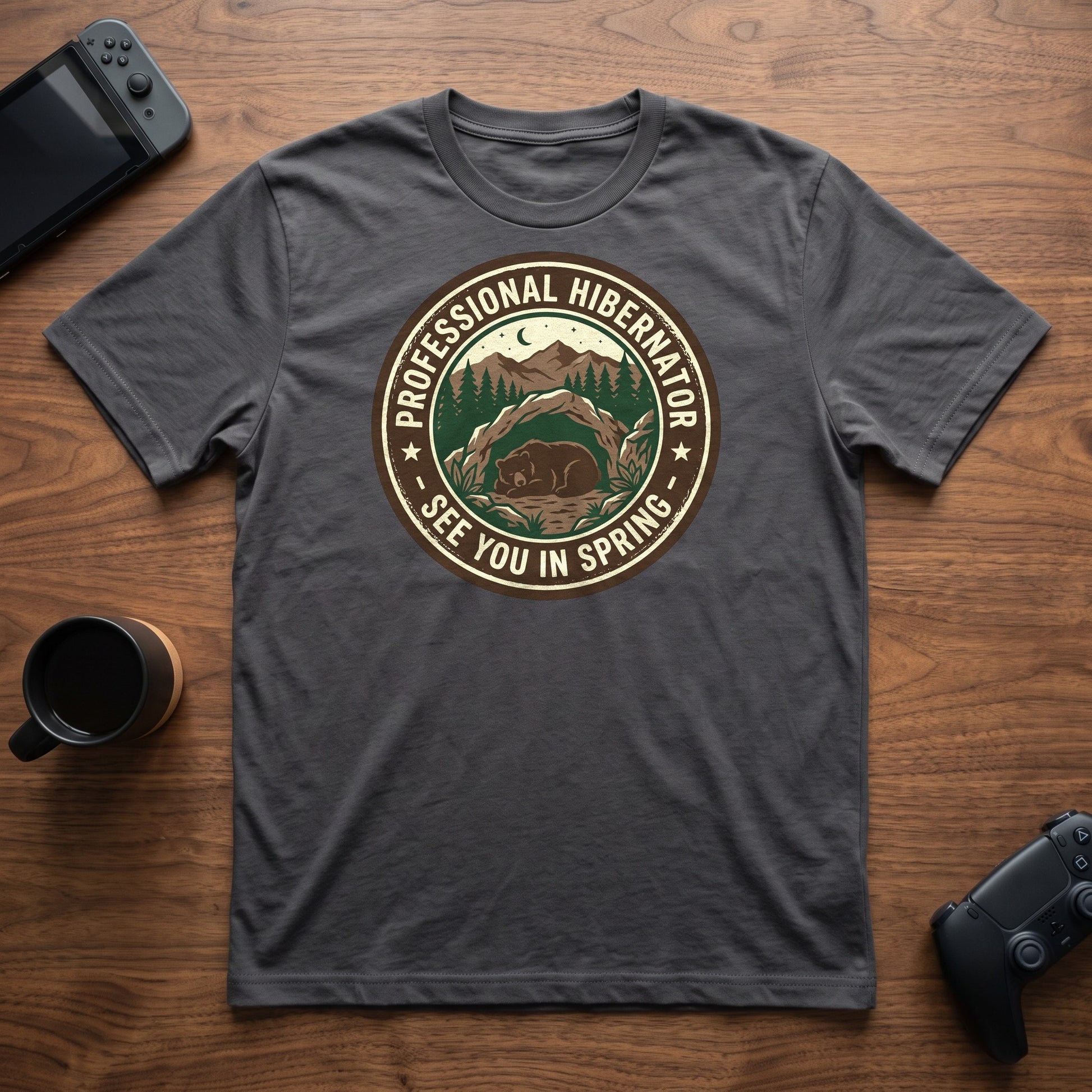 Professional Hibernator T-Shirt - Charcoal