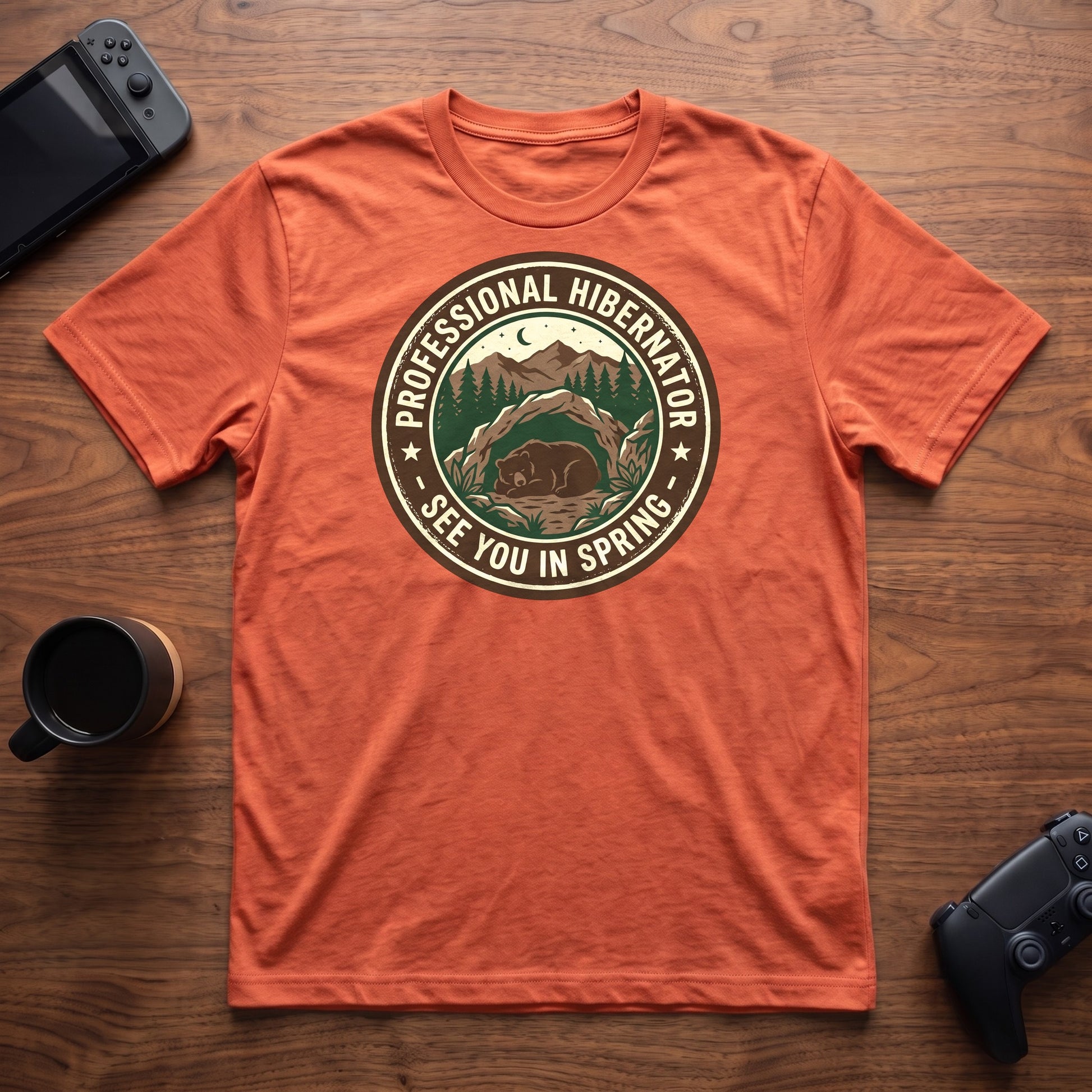 Professional Hibernator T-Shirt - Heather Orange