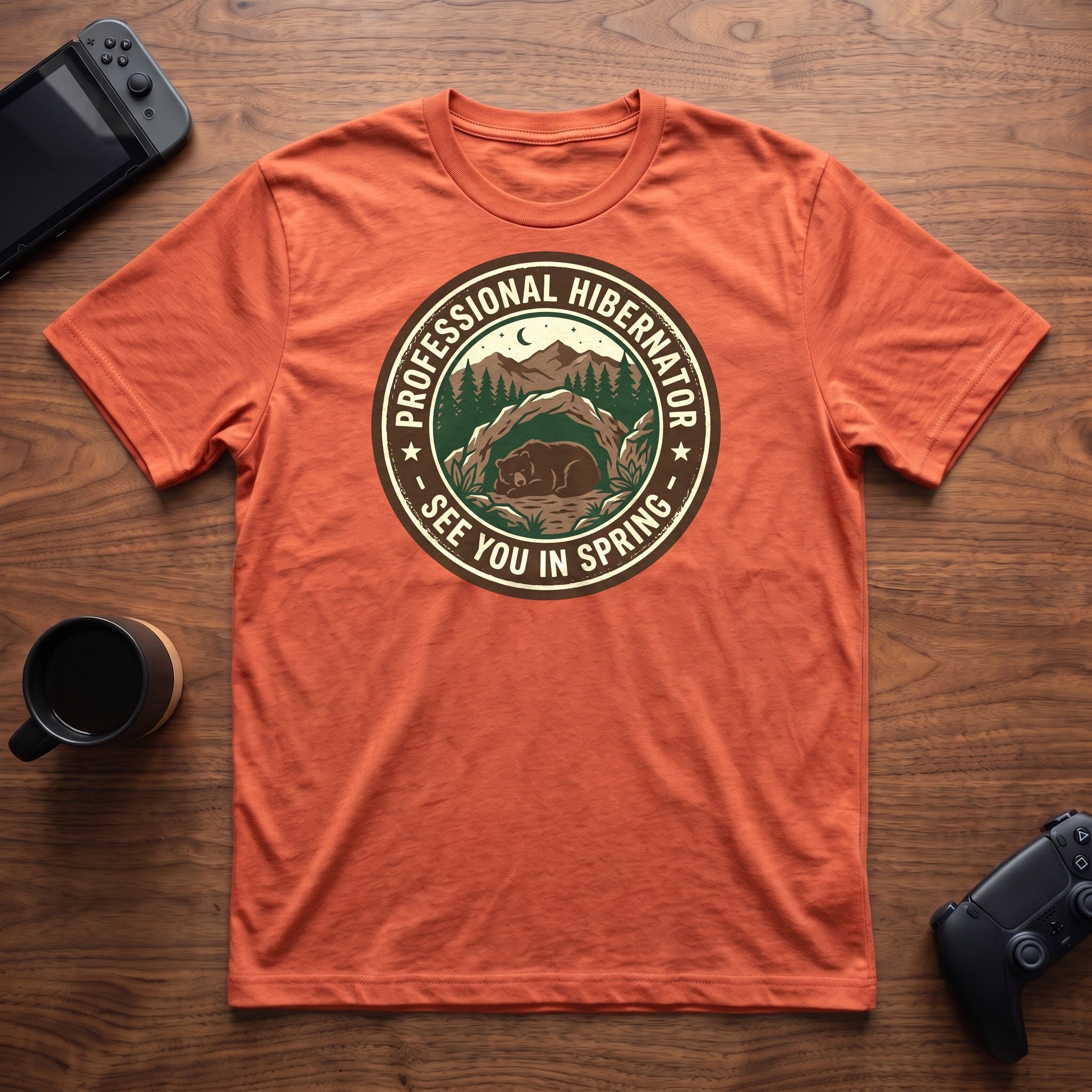 Professional Hibernator T-Shirt - Heather Orange