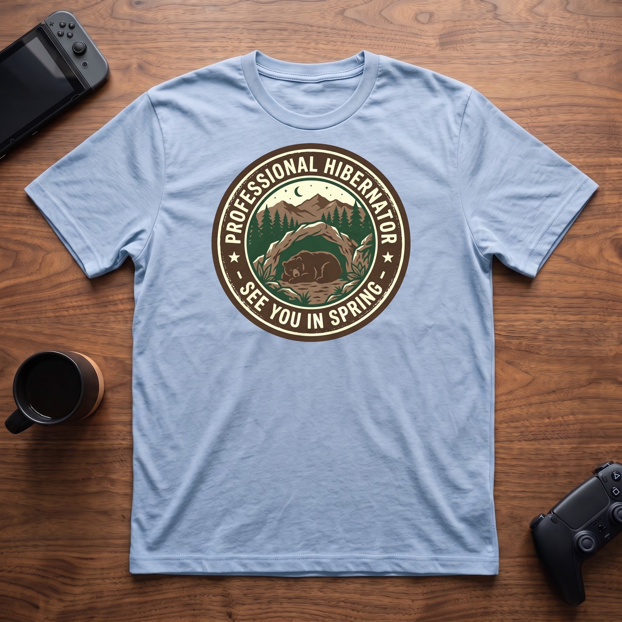 Professional Hibernator T-Shirt - Light Blue