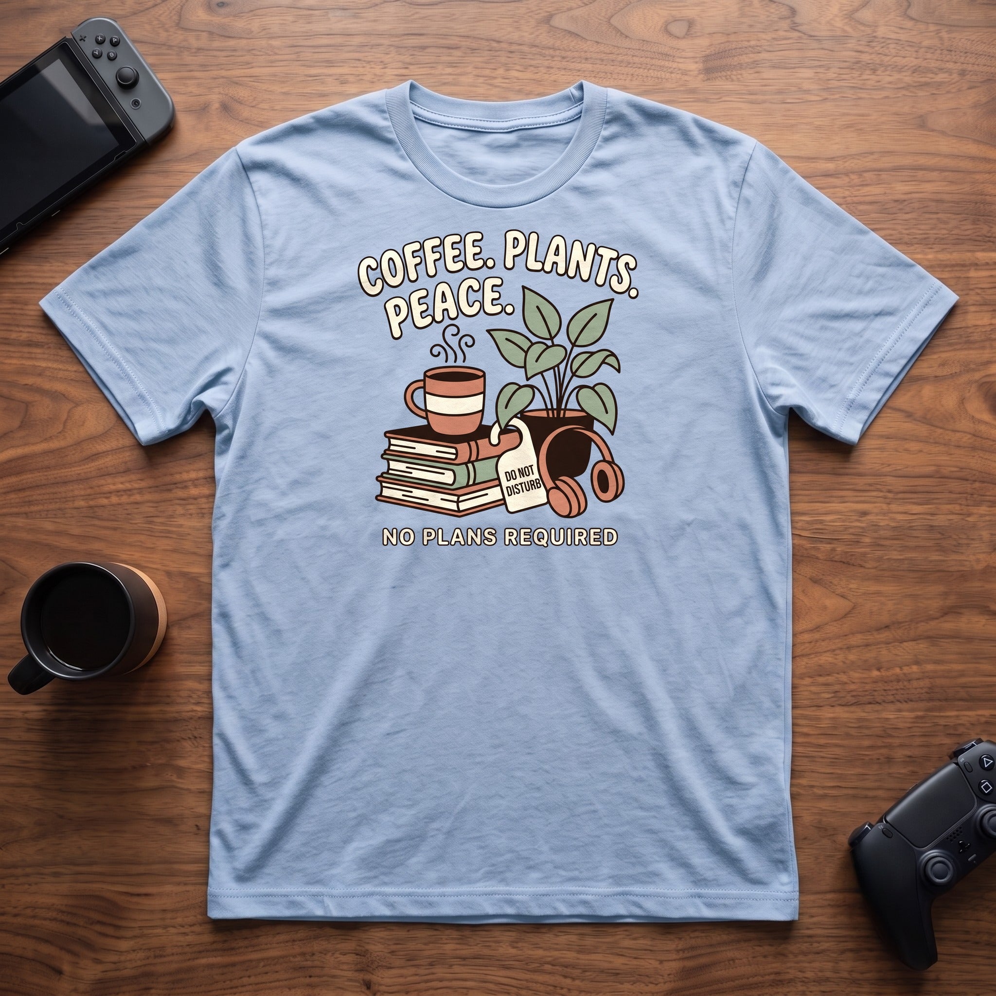 Quiet Morning Ritual T-Shirt - Light Blue