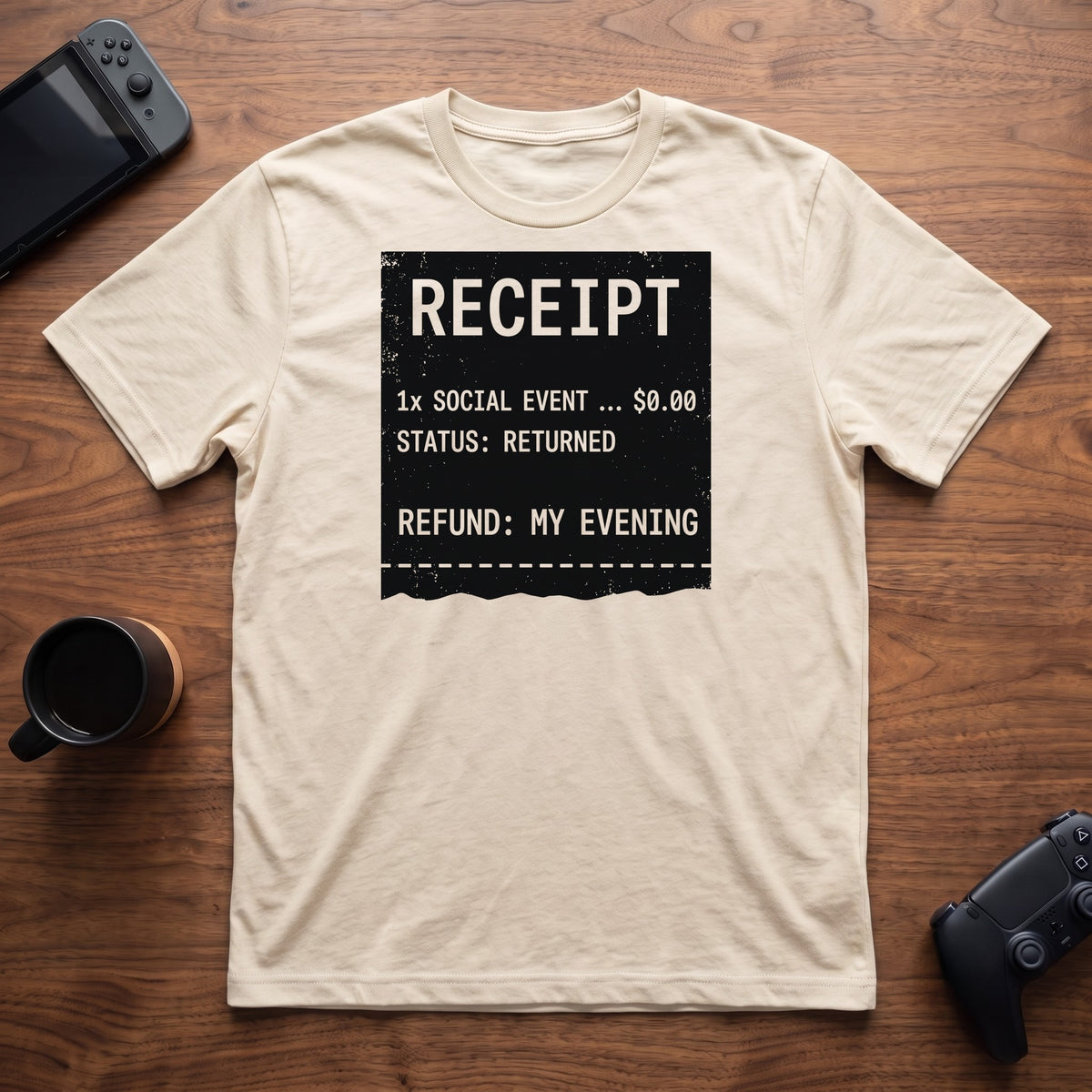 Receipt: Returned T-Shirt - Natural