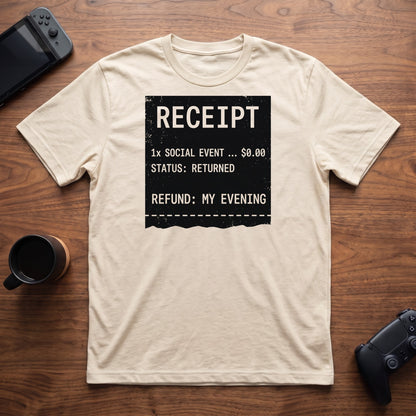 Receipt: Returned T-Shirt - Natural
