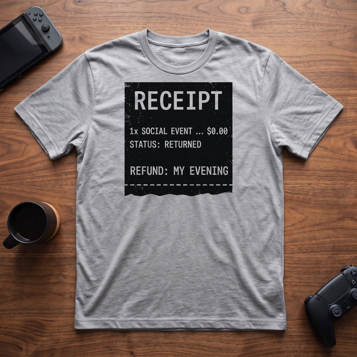 Receipt: Returned T-Shirt - Sport Grey