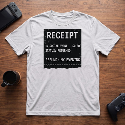 Receipt: Returned T-Shirt - White