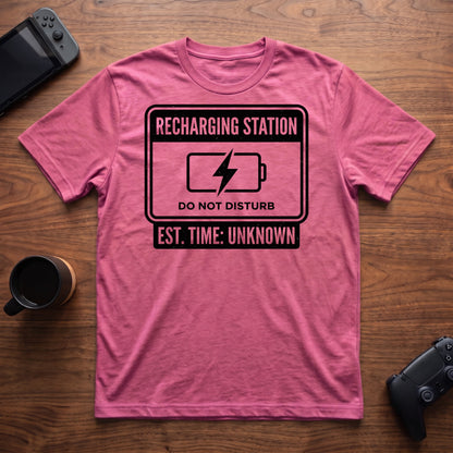 Recharging Station T-Shirt - Heather Berry
