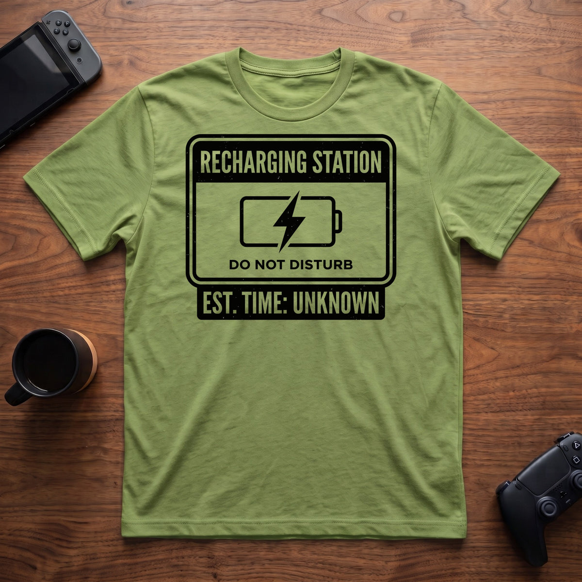 Recharging Station T-Shirt - Lime
