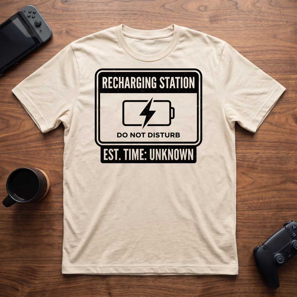 Recharging Station T-Shirt - Natural
