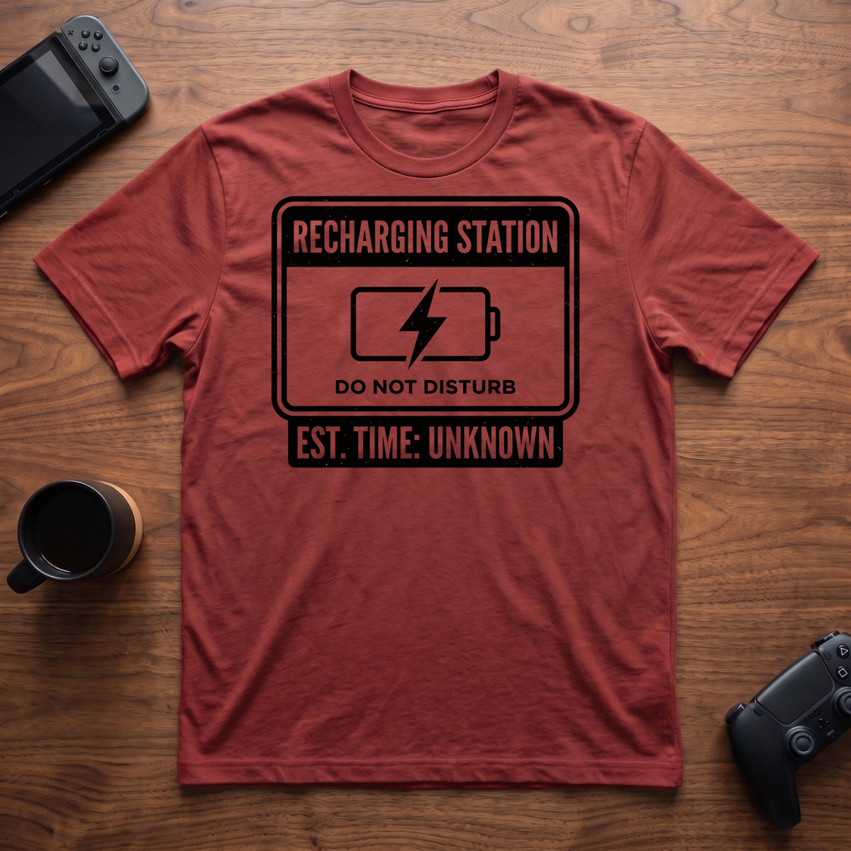 Recharging Station T-Shirt - Red