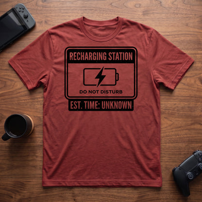 Recharging Station T-Shirt - Red