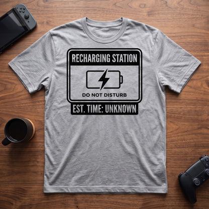 Recharging Station T-Shirt - Sport Grey