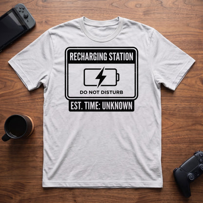 Recharging Station T-Shirt - White