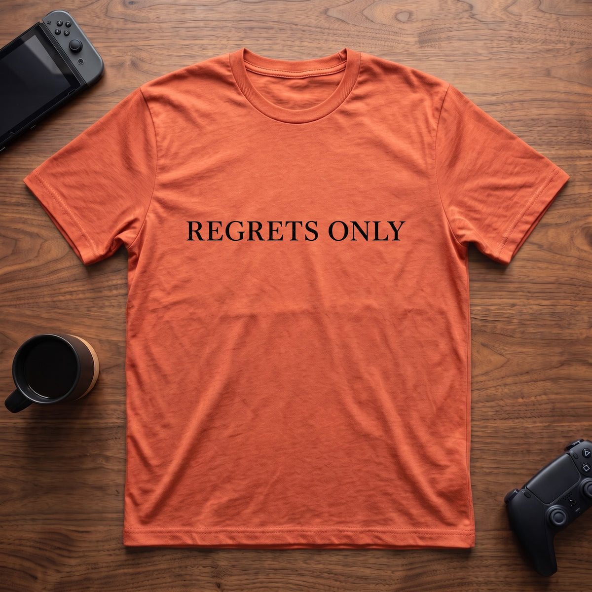 Regrets Only T-Shirt - Heather Orange
