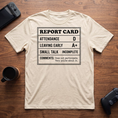 Report Card T-Shirt - Natural