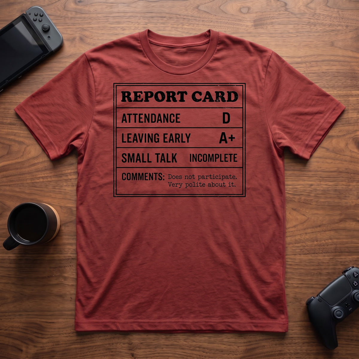 Report Card T-Shirt - Red