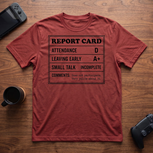 Report Card T-Shirt - Red