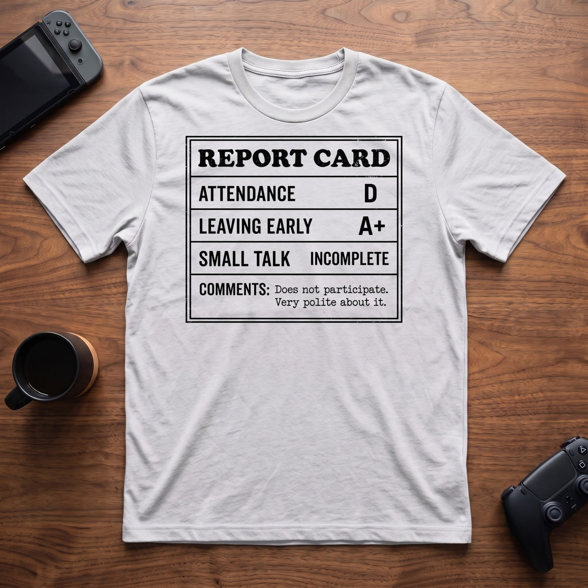 Report Card T-Shirt - White