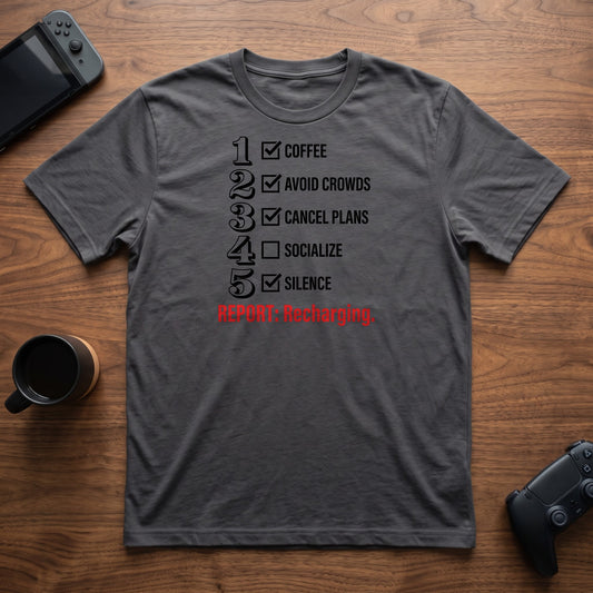 Report: Recharging T-Shirt - Charcoal
