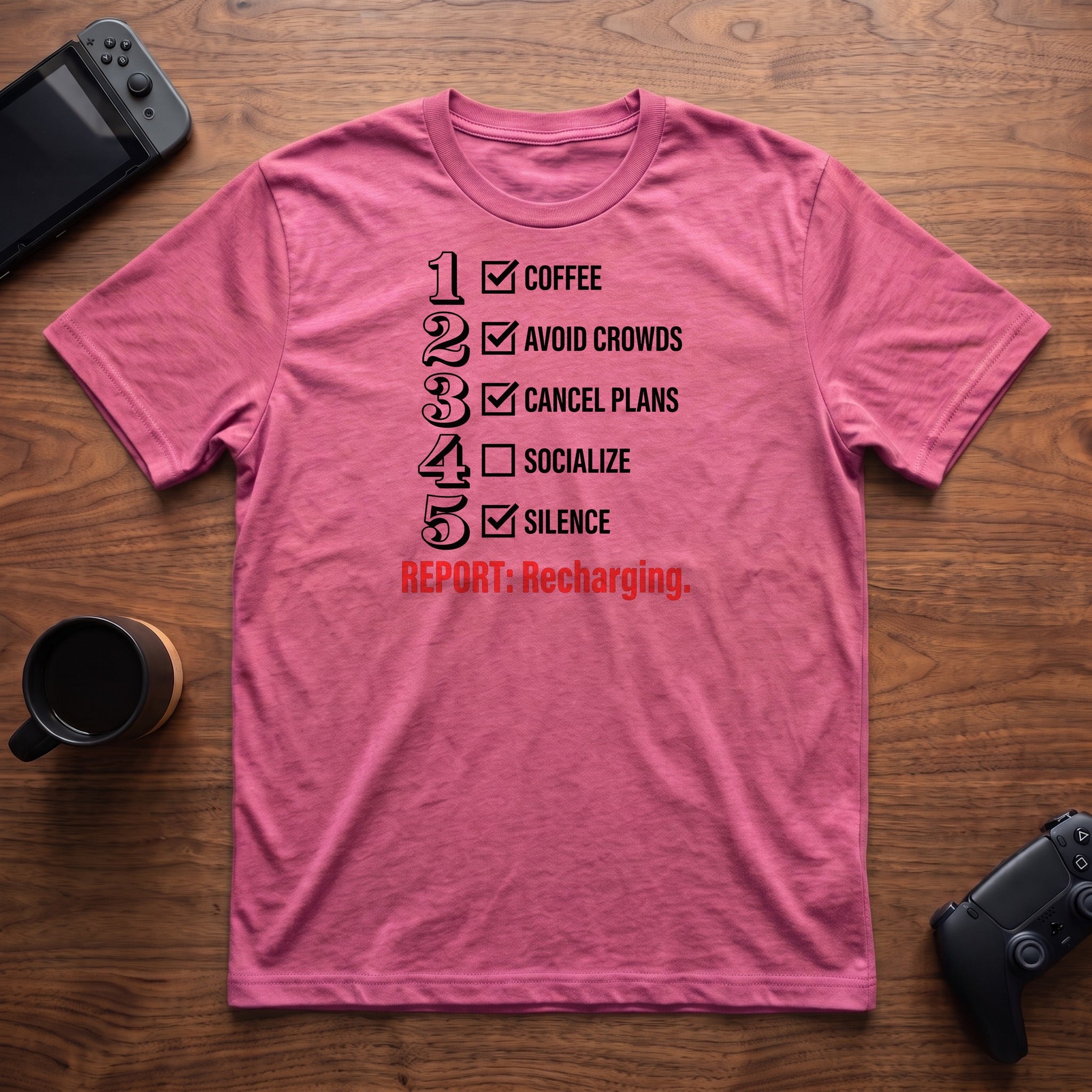 Report: Recharging T-Shirt - Heather Berry
