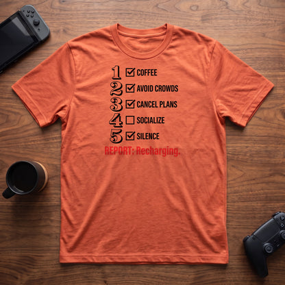 Report: Recharging T-Shirt - Heather Orange