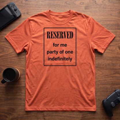 Reserved Sign T-Shirt - Heather Orange