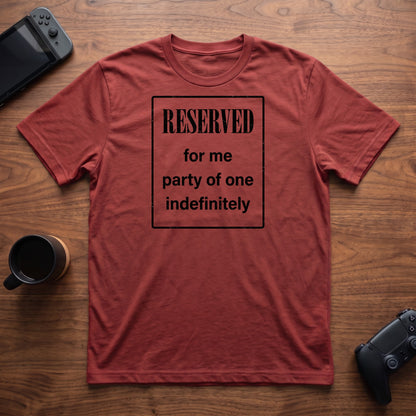 Reserved Sign T-Shirt - Red