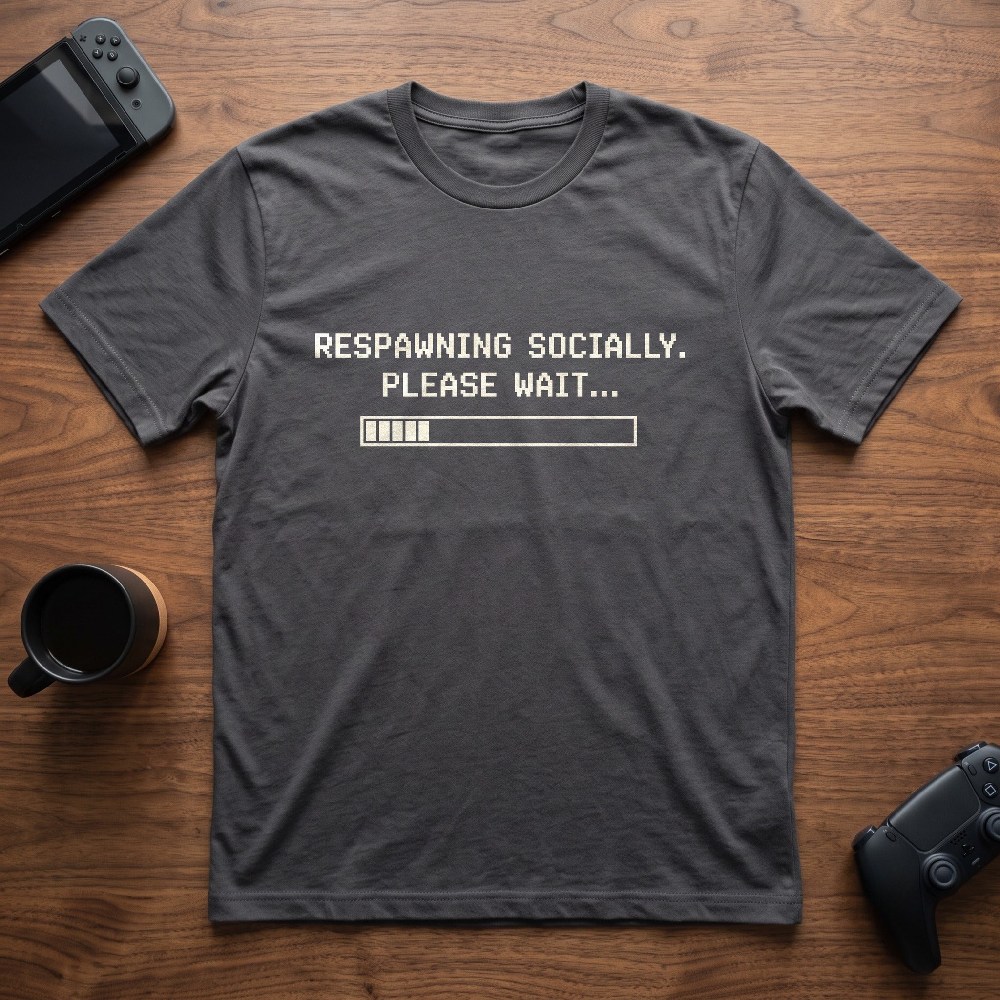 respawning-t-shirt - Charcoal