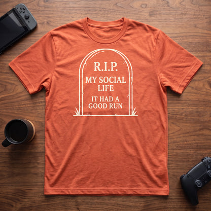 rip-social-life-t-shirt - Heather Orange