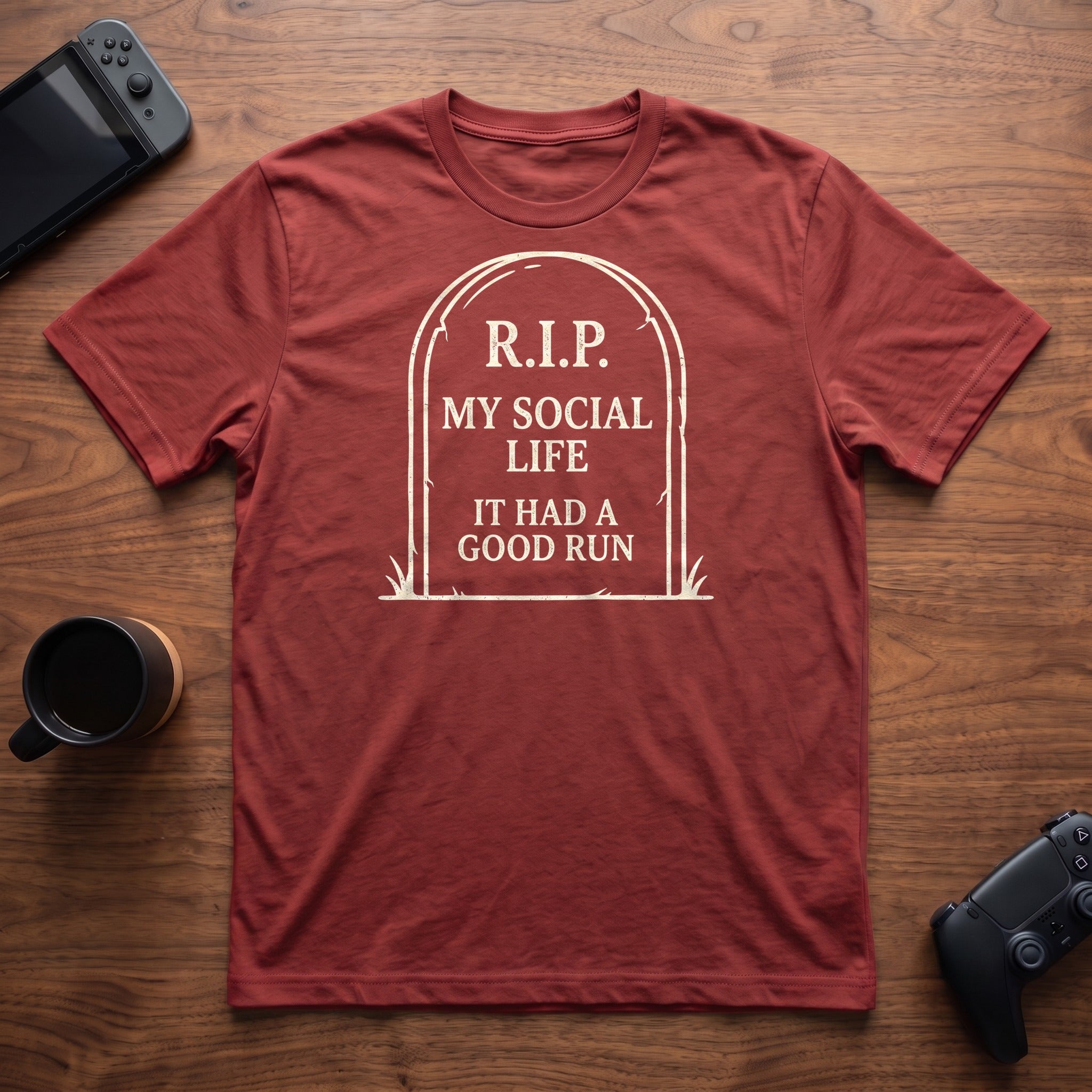 rip-social-life-t-shirt - Red