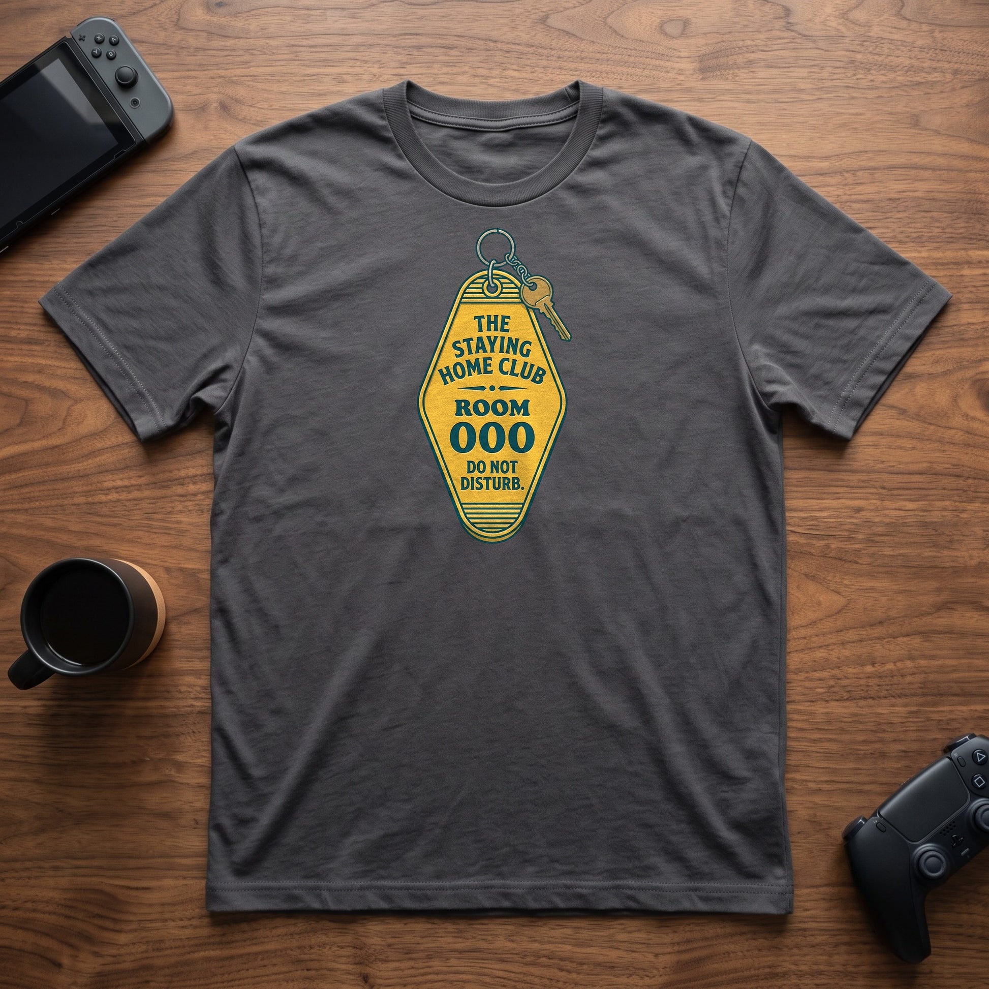 Room Key T-Shirt - Charcoal