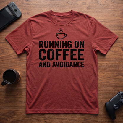 Coffee and Avoidance T-Shirt - Red