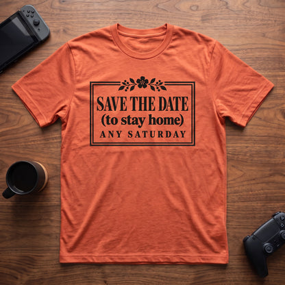 Save The Date T-Shirt - Heather Orange