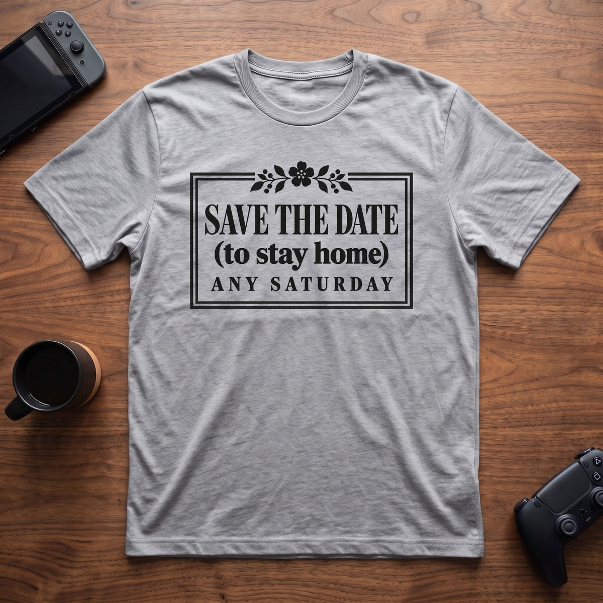 Save The Date T-Shirt - Sport Grey