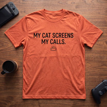 Screens My Calls T-Shirt - Heather Orange