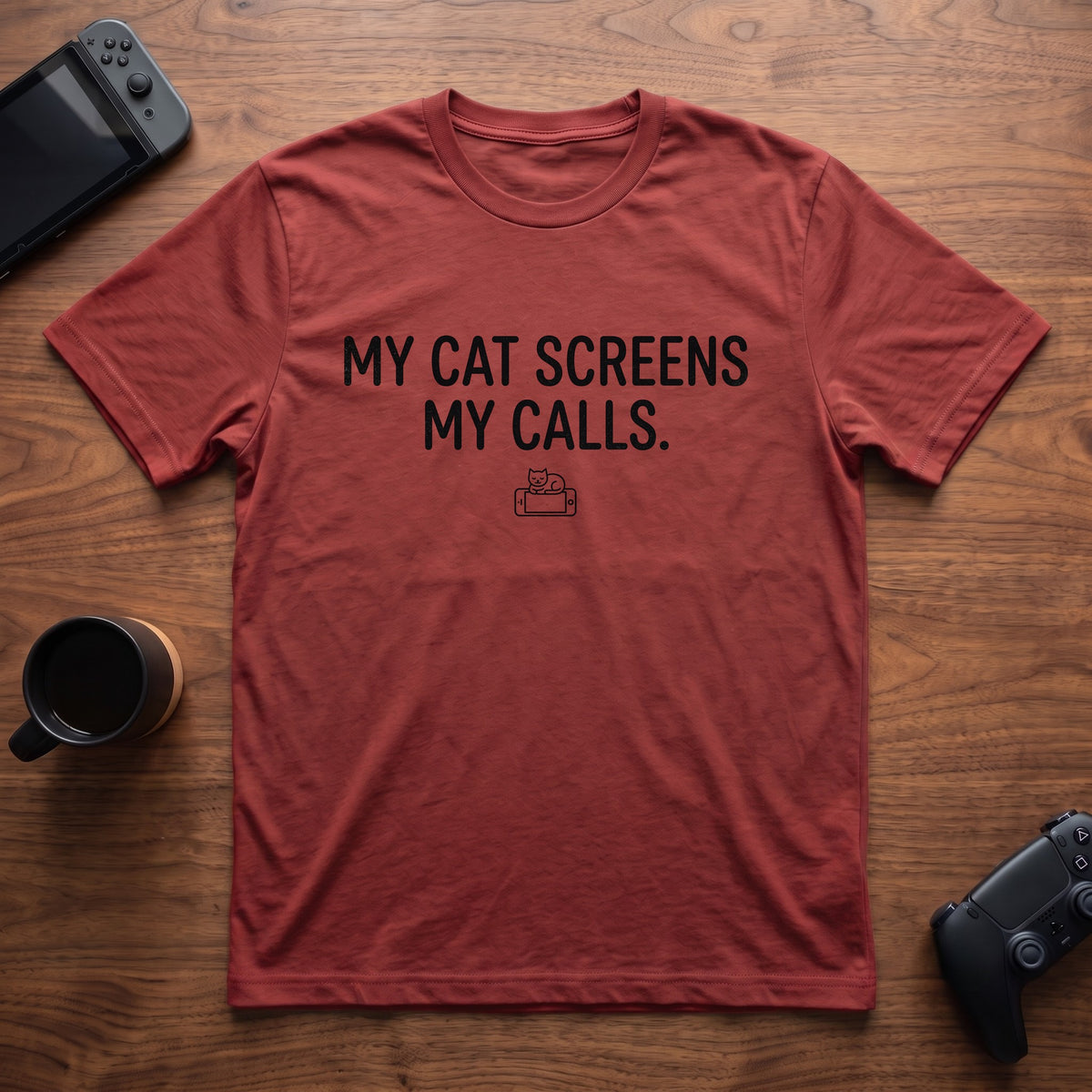Screens My Calls T-Shirt - Red