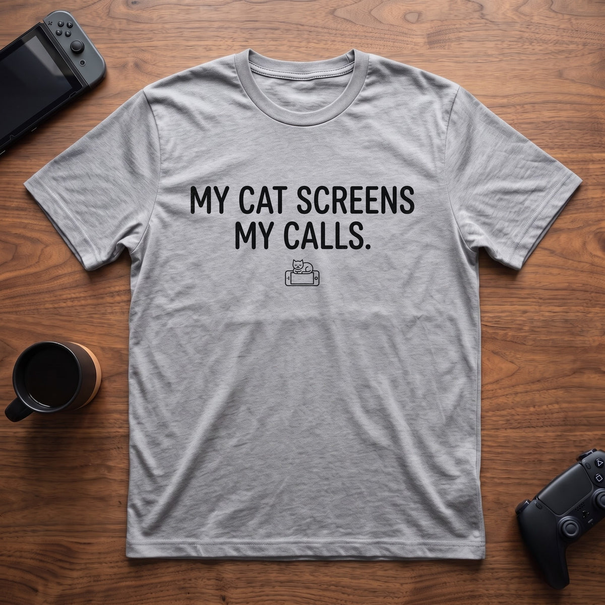 Screens My Calls T-Shirt - Sport Grey
