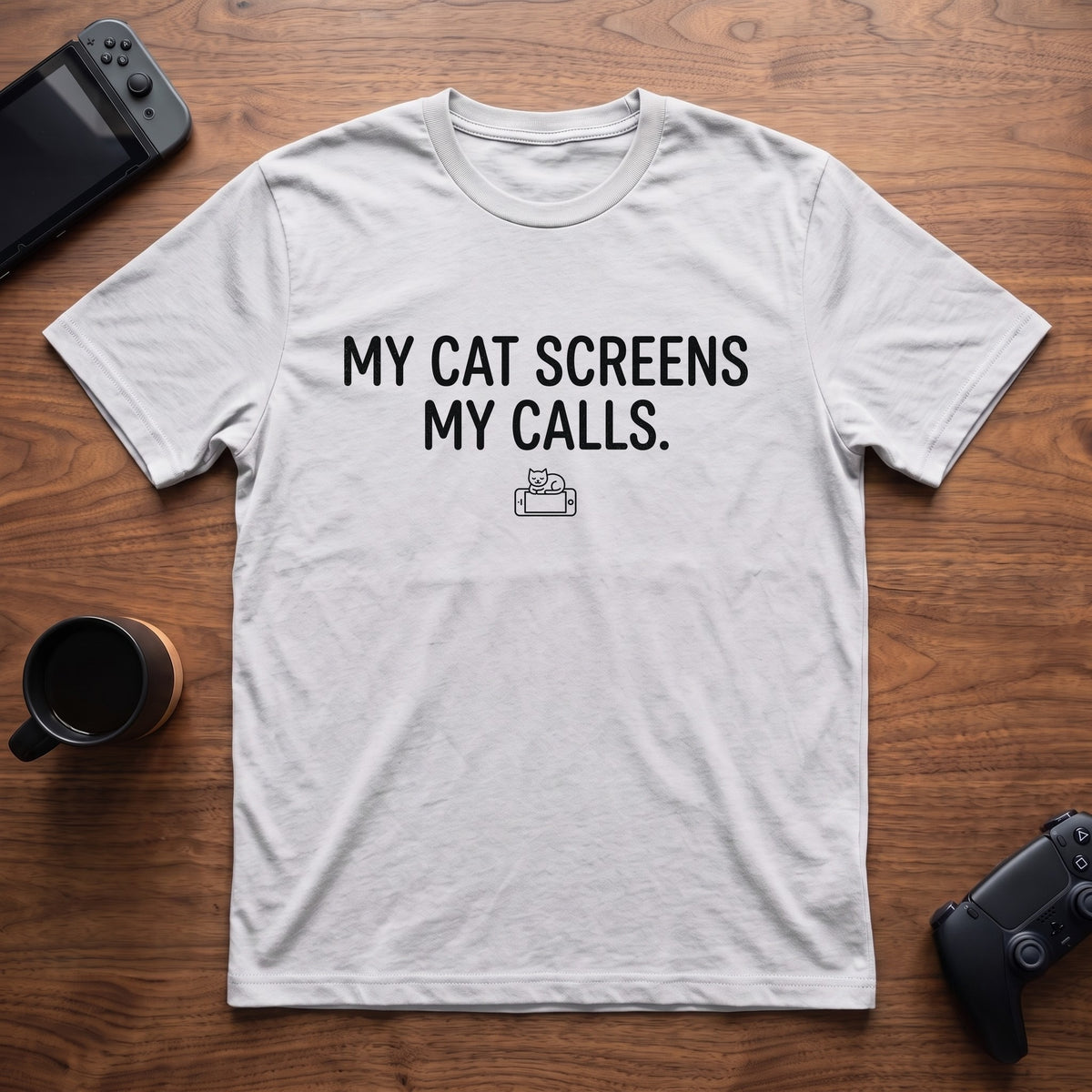 Screens My Calls T-Shirt - White