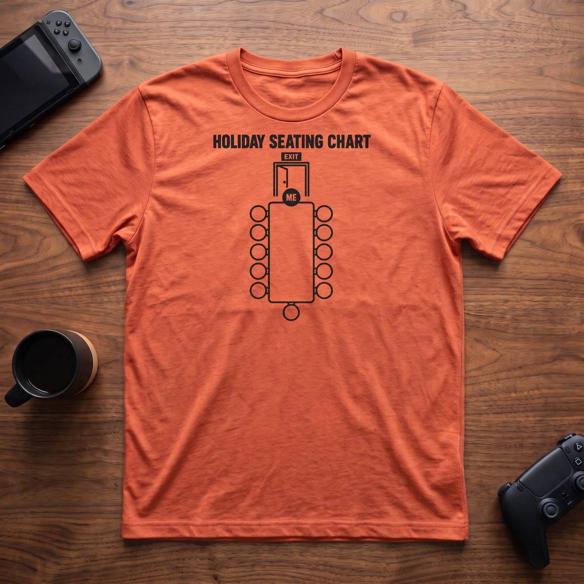Seating Chart T-Shirt - Heather Orange