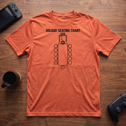 Seating Chart T-Shirt - Heather Orange
