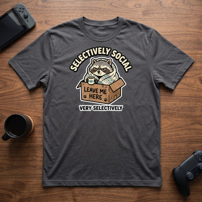 Selectively Social T-Shirt - Charcoal