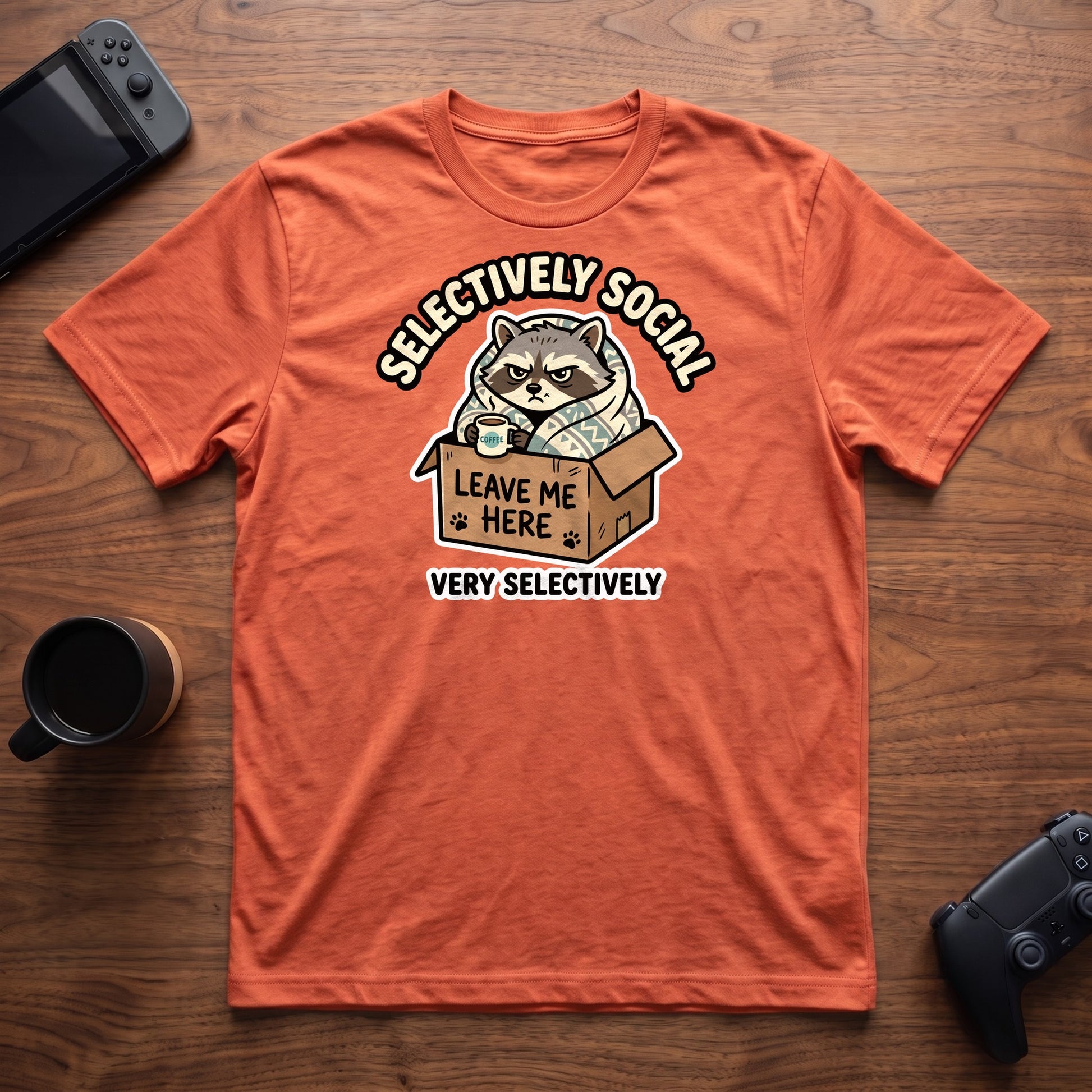 Selectively Social T-Shirt - Heather Orange