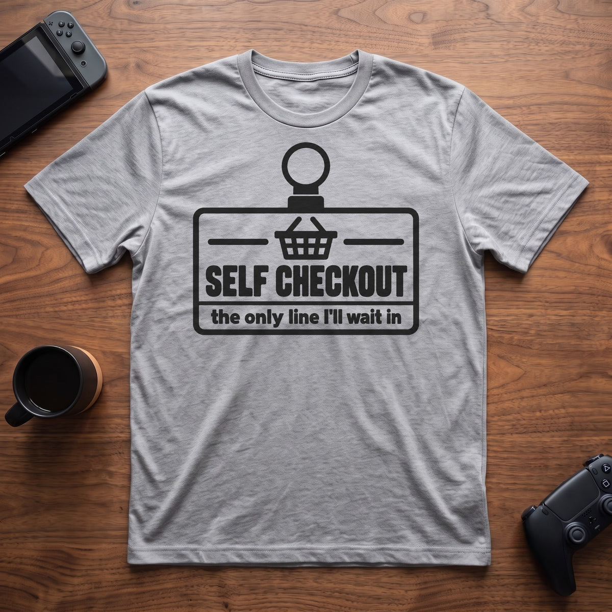 Self Checkout T-Shirt - Sport Grey