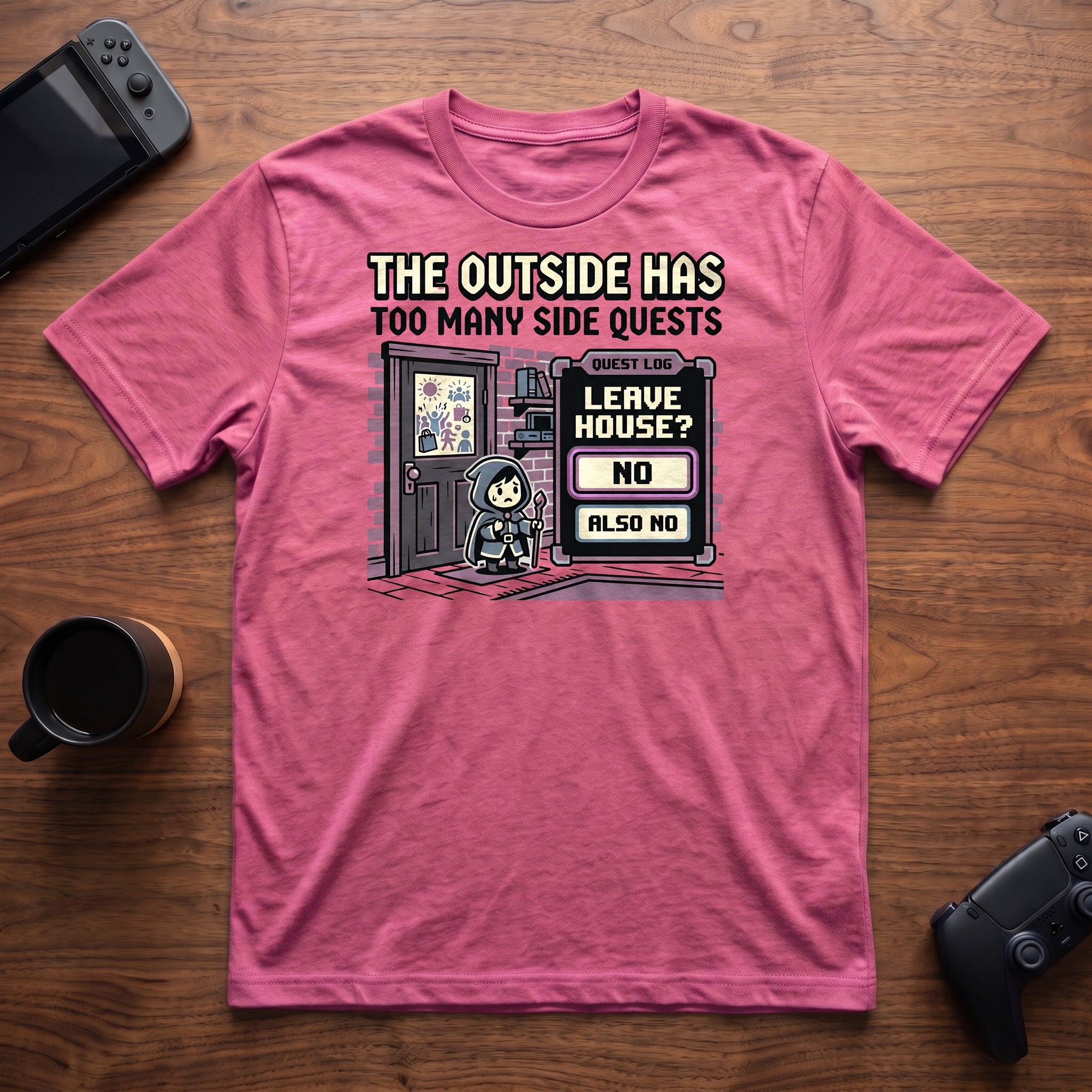 Side Quest Overload T-Shirt - Heather Berry