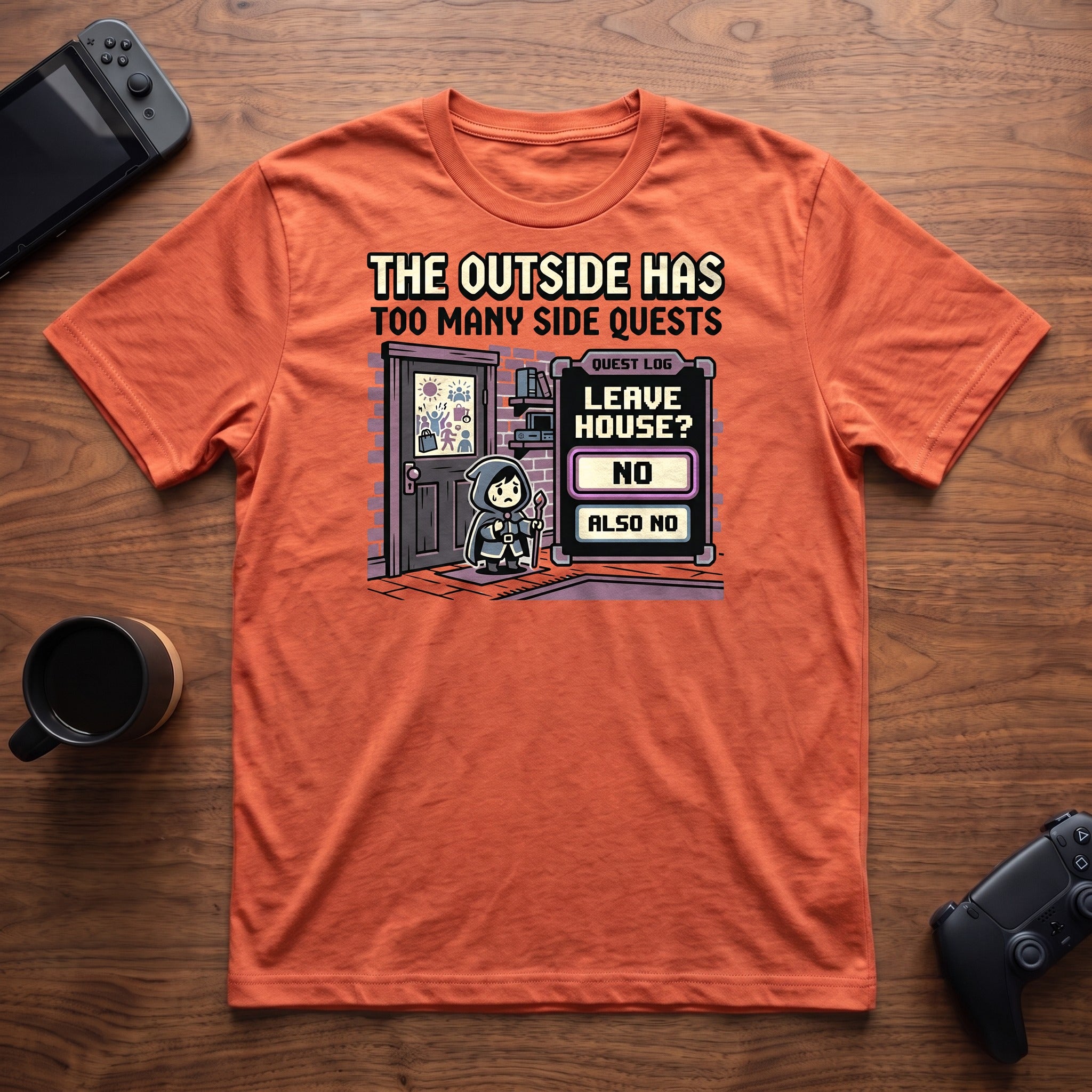 Side Quest Overload T-Shirt - Heather Orange