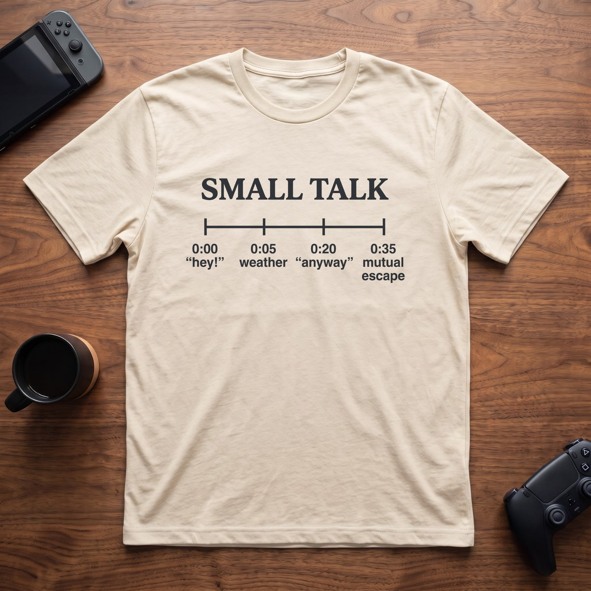 Small Talk Timeline T-Shirt - Natural