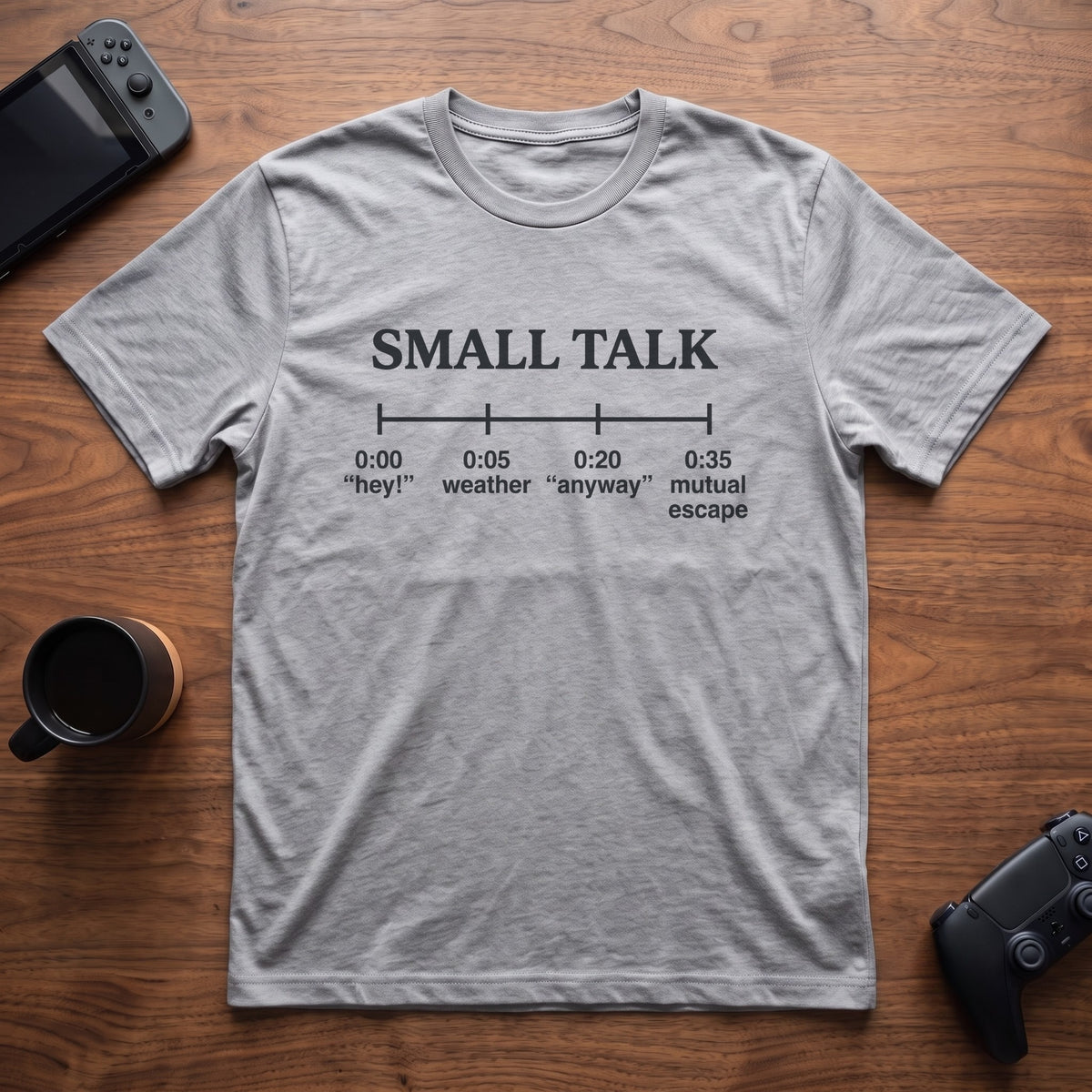 Small Talk Timeline T-Shirt - Sport Grey